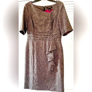 White House Black Market Grey Tweed Executive Dress